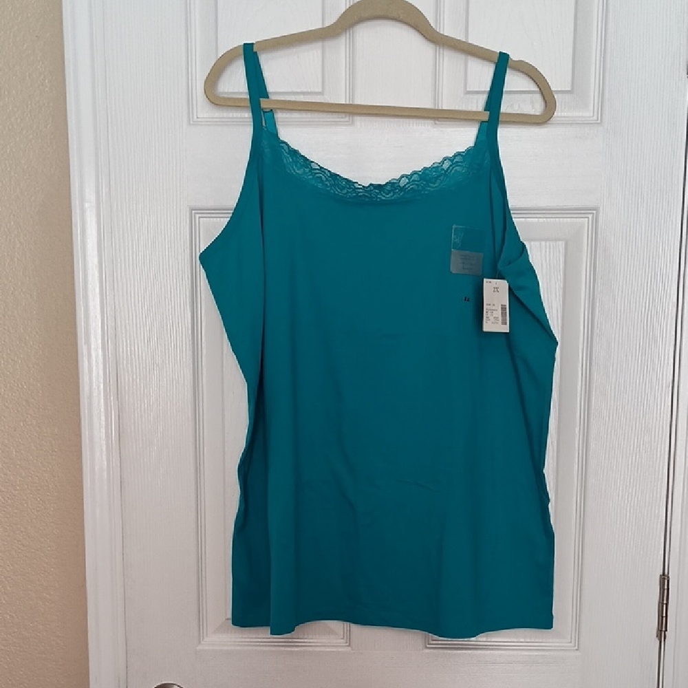 New! Catherine's Suprema Collection Lace Trim Neckline Size 2X Cami Top (z100)